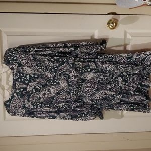 Eloquii green paisley knee length dress size 14